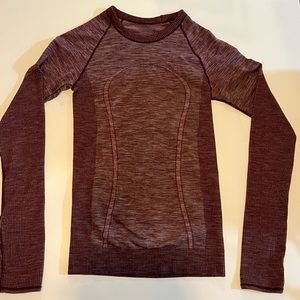 Lululemon Maroon heather long sleeve